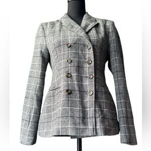 Urban Republic gray and black plaid tweed jacket size small